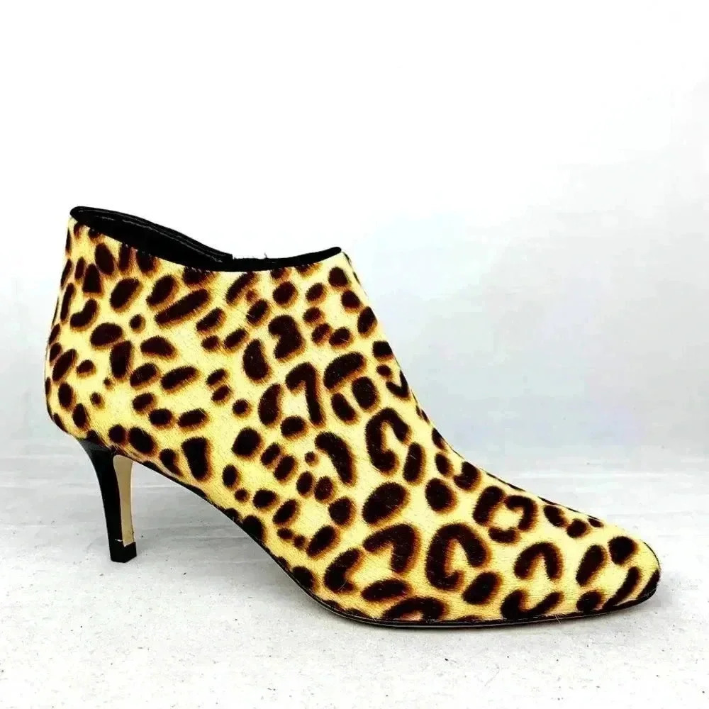 NWT Pelle Moda - Leopard Calf Hair Yelm Heel Bootie